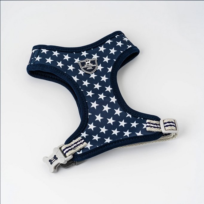 Hugo & Hudson Navy Star Dog Harness The Urban Pet Store