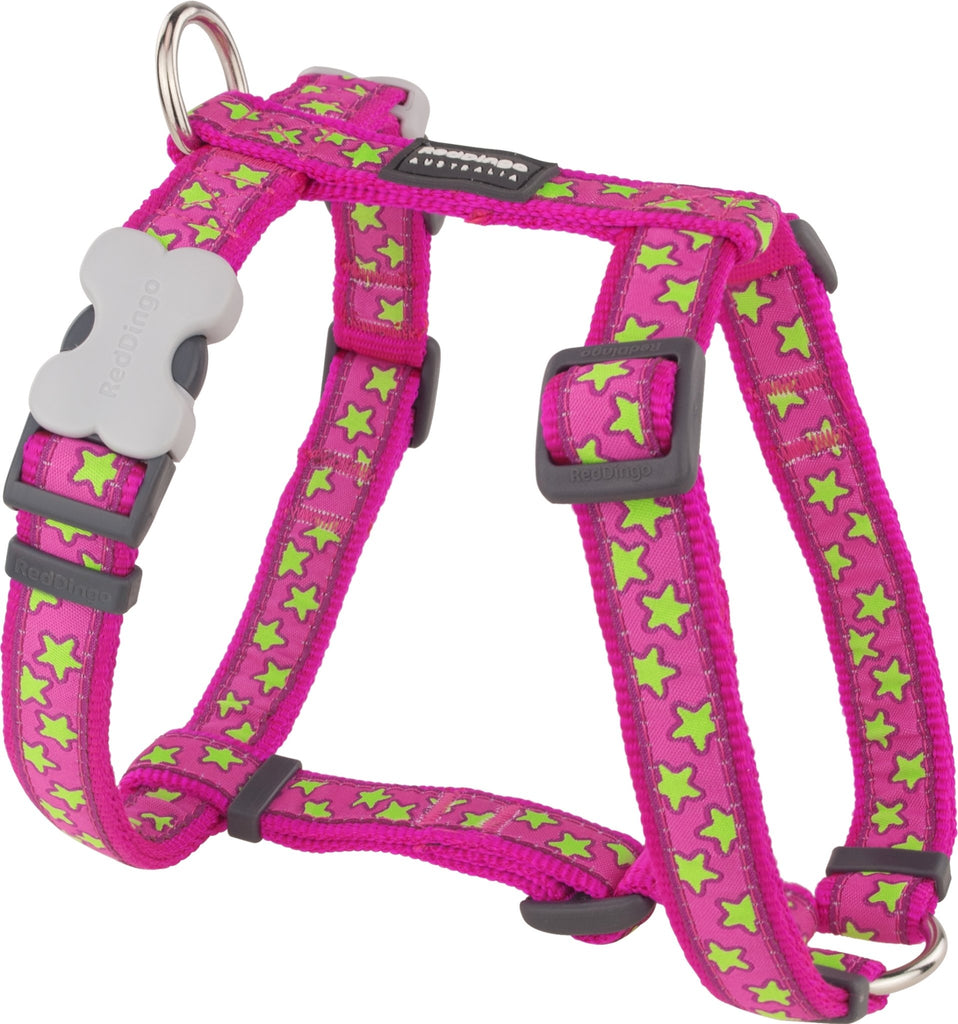 Red Dingo Pink Star Harness - The Urban Pet Store -