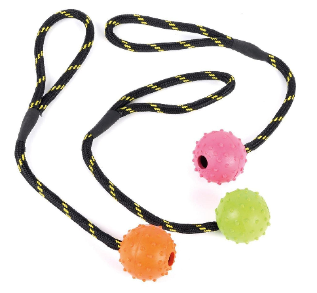 Tough Toys Studded Rope Ball 2.5" - The Urban Pet Store -