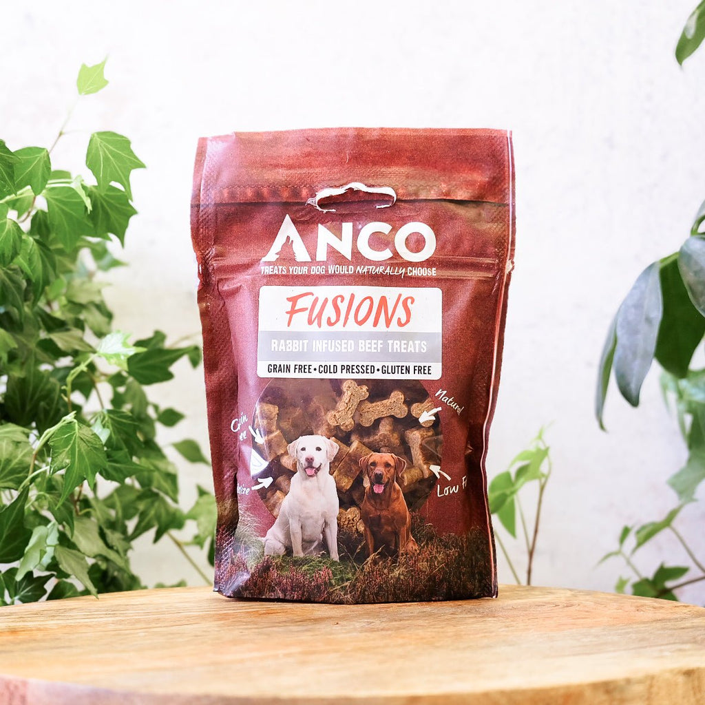 Anco Fusions Rabbit Infused Beef Treats 100g - The Urban Pet Store - Dog TreatsAnco5060586230036