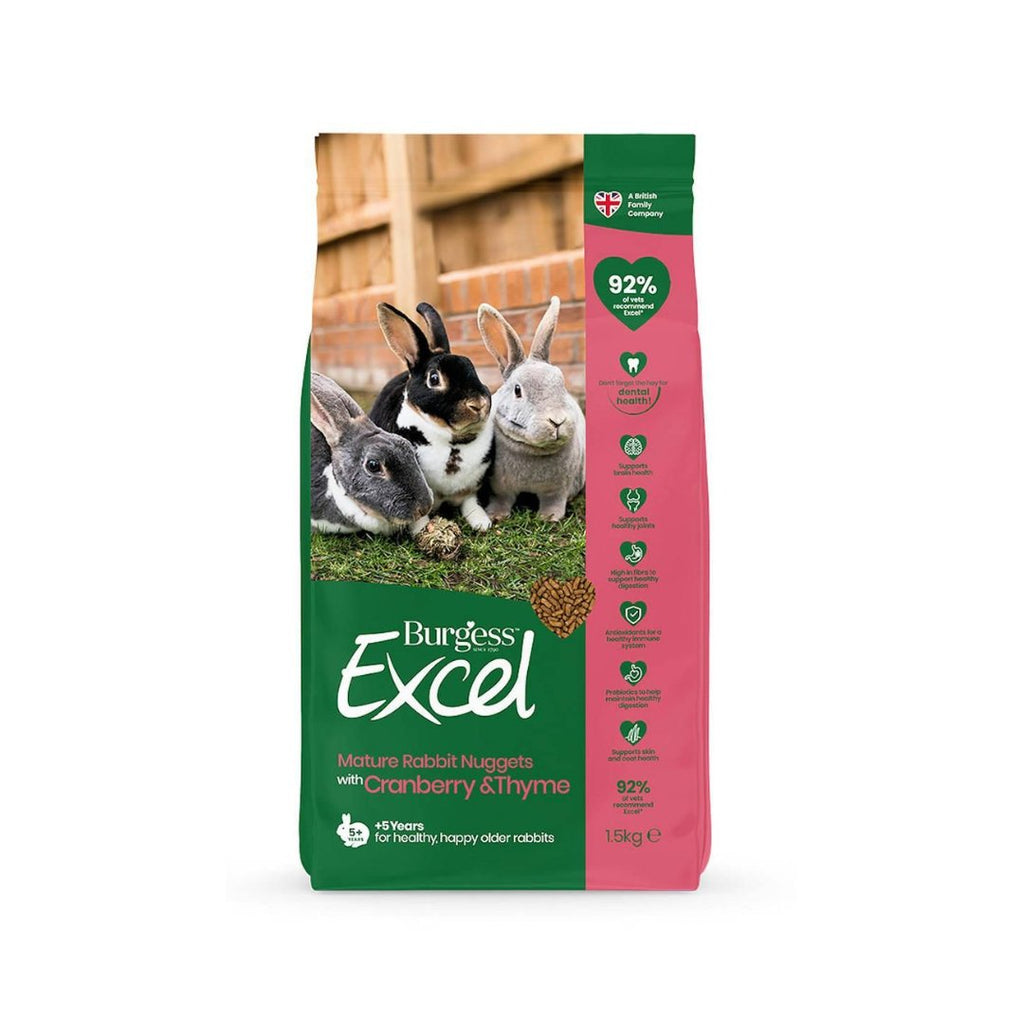Burgess Excel Mature Rabbit 1.5kg - The Urban Pet Store - Small Animal Food