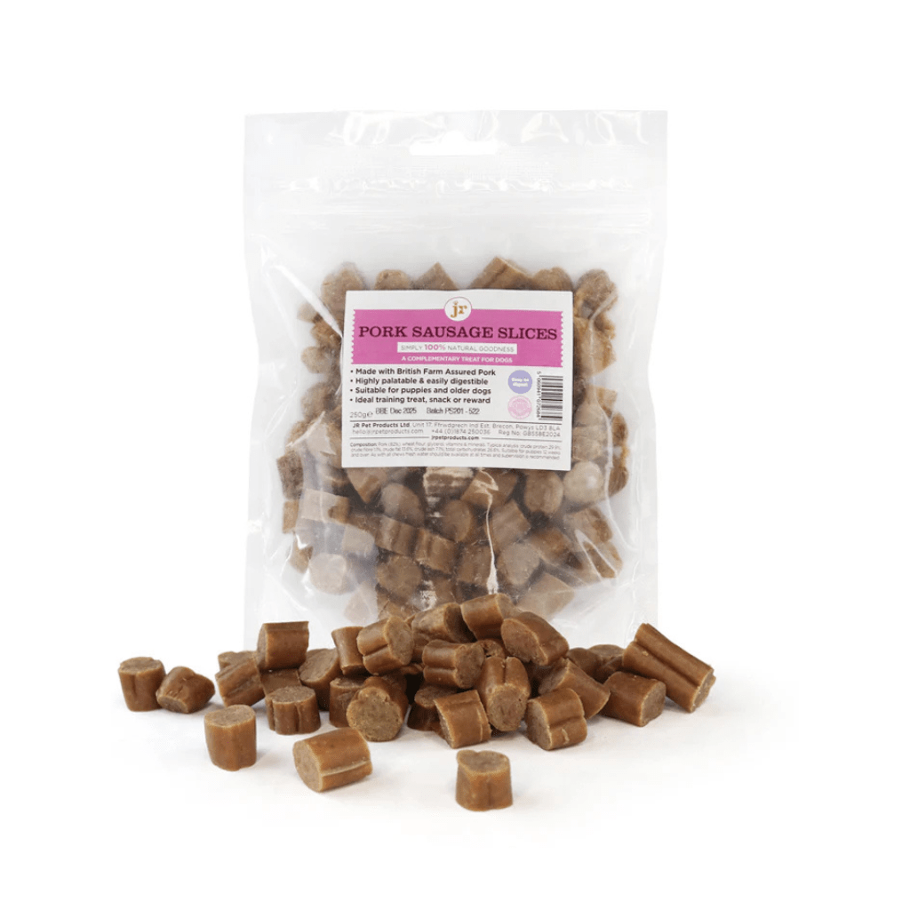 JR British Sliced Pork Sausage 250g - The Urban Pet Store - Dog TreatsJR Pet Products5060941072684