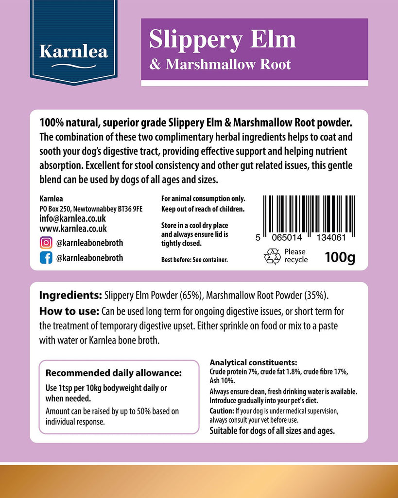 Karnlea Slippery Elm & Marshmellow Root - The Urban Pet Store - Dog SuppliesKarnlea5065014134061