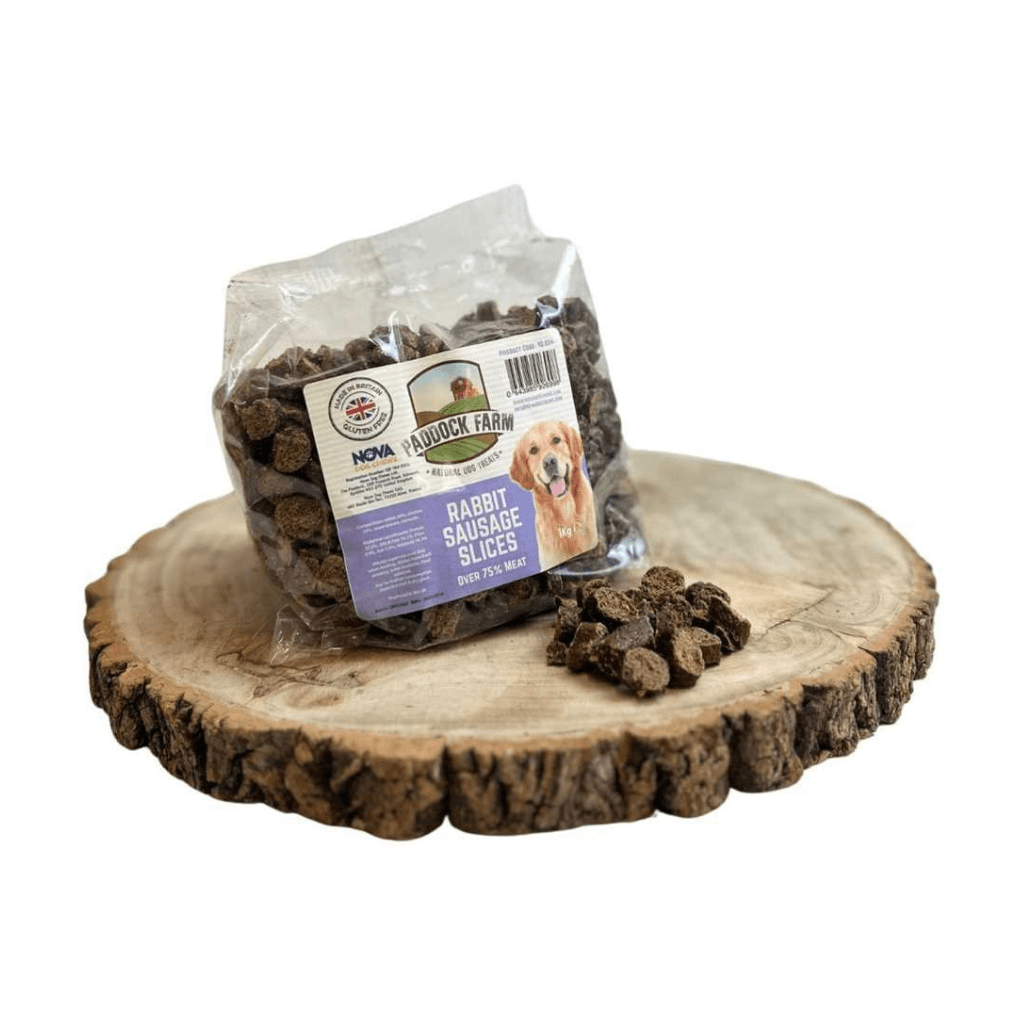Paddock Farm Rabbit Sausage Slices 1kg - The Urban Pet Store - Dog TreatsNova0643985926998
