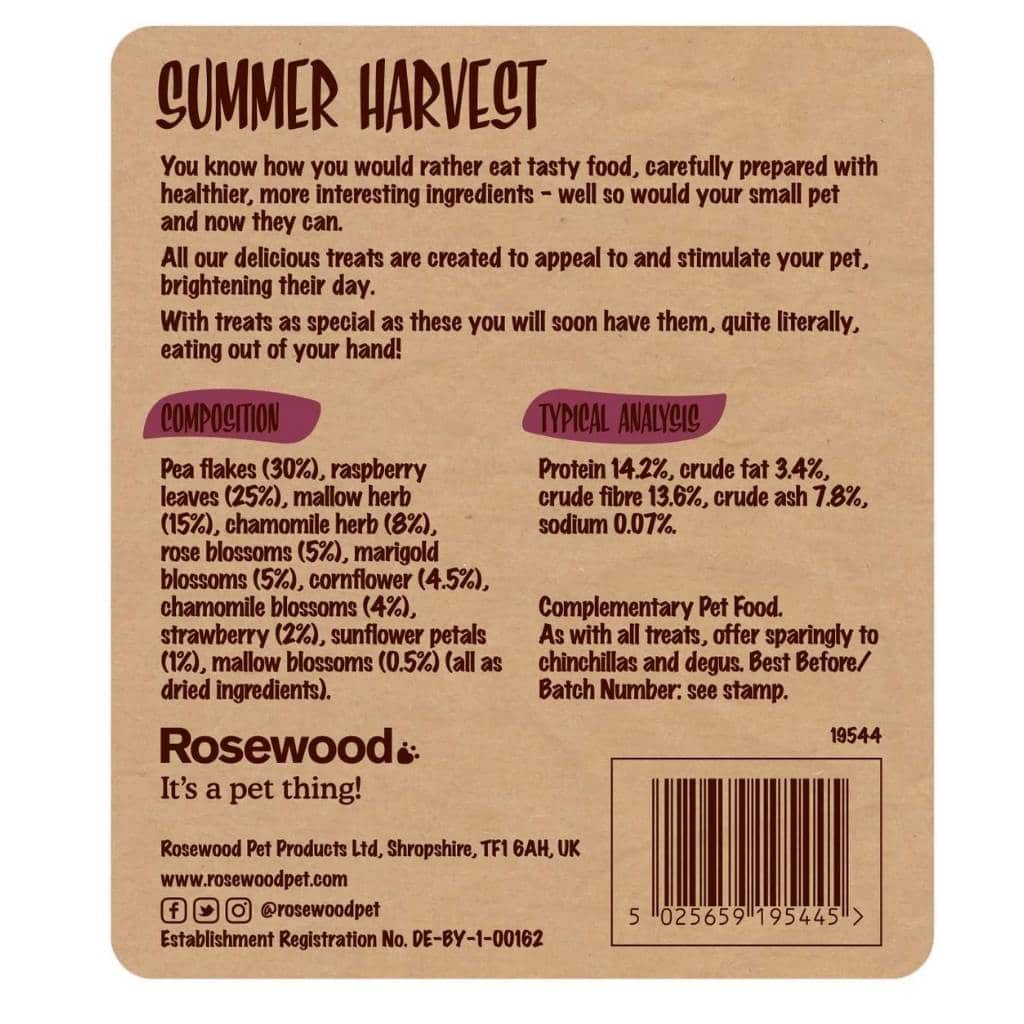 Rosewood Summer Harvest 150g - The Urban Pet Store - Small Animal Treats