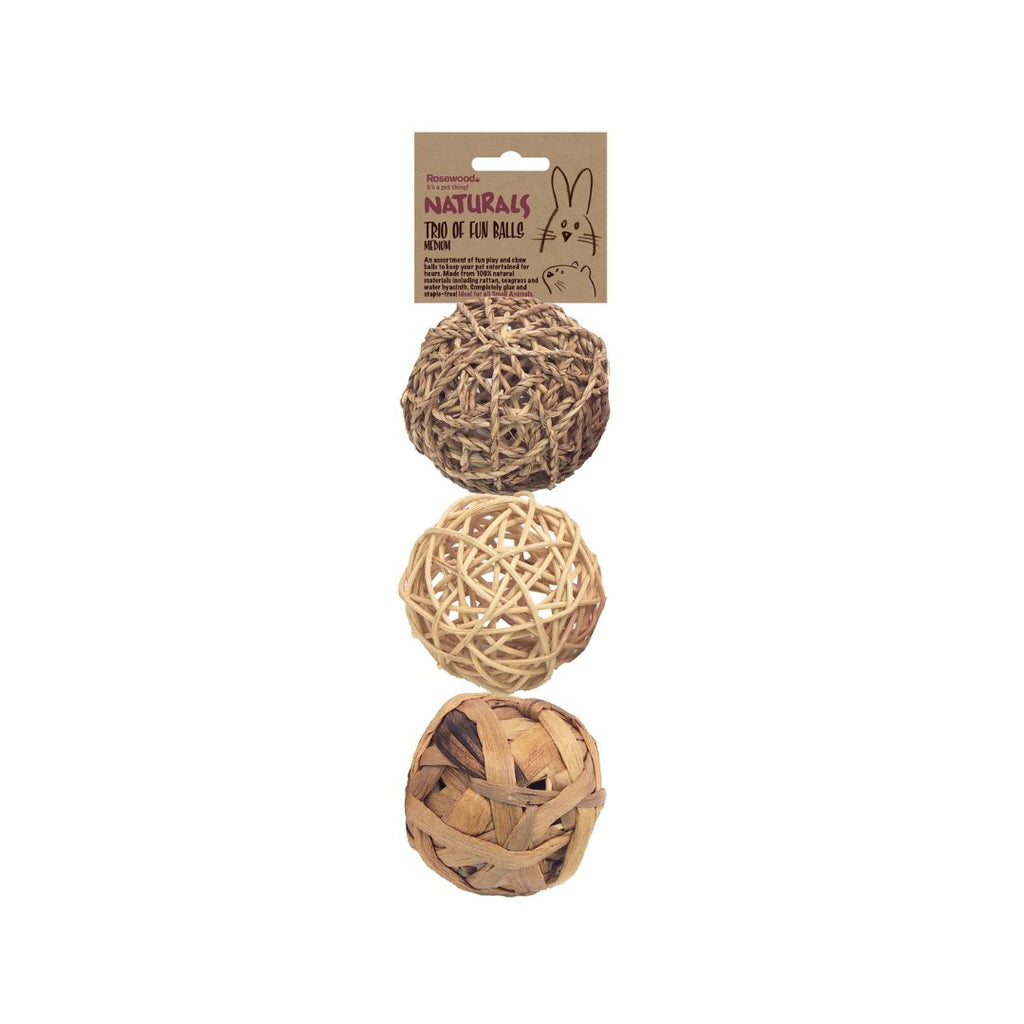 Rosewood Trio Of Fun Balls - The Urban Pet Store - Small Animal Supplies