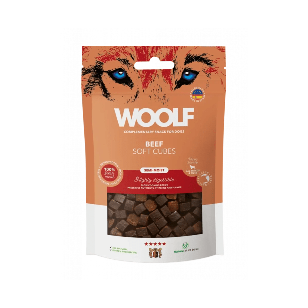 Woolf Soft Cubes Beef 100g - The Urban Pet Store - Dog TreatsWoolf8594178555117