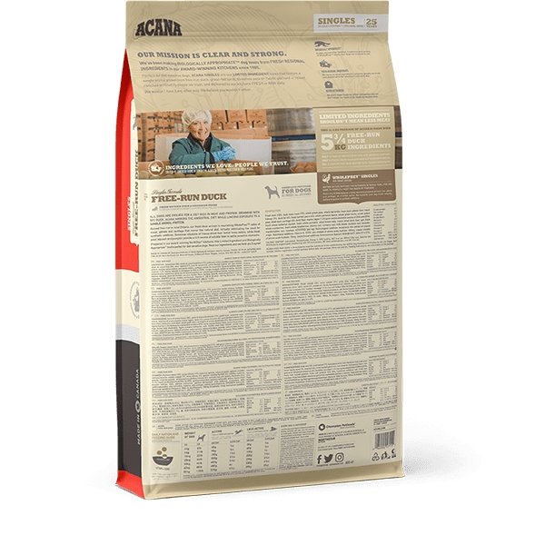 ACANA Singles Free - Run Duck Dog Food 2kg - The Urban Pet Store - Dog FoodACANA064992571207