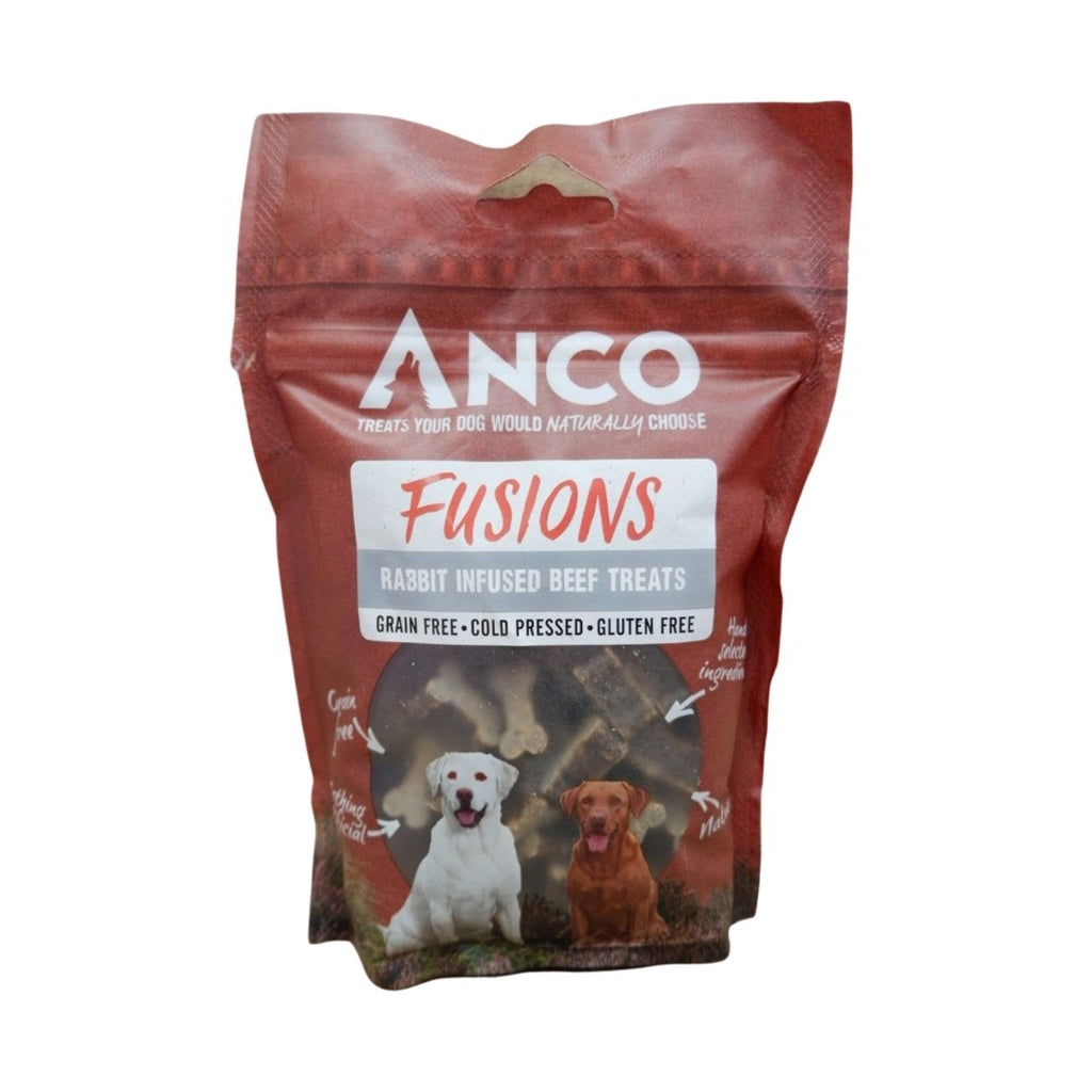 Anco Fusions Rabbit Infused Beef Treats 100g - The Urban Pet Store - Dog Treats