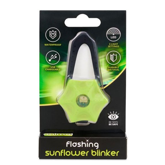Animal Instincts Flashing Safety Sunflower USB Blinker Yellow - The Urban Pet Store - Dog Apparel Animal Instincts