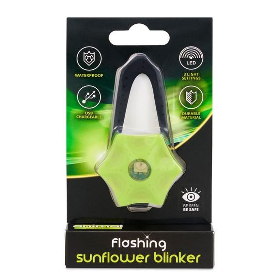Animal Instincts Flashing Safety Sunflower USB Blinker Yellow - The Urban Pet Store - Dog Apparel