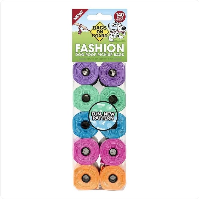 Bags On Board Fashion Poop Bags (10x14) - The Urban Pet Store - Dog Supplies