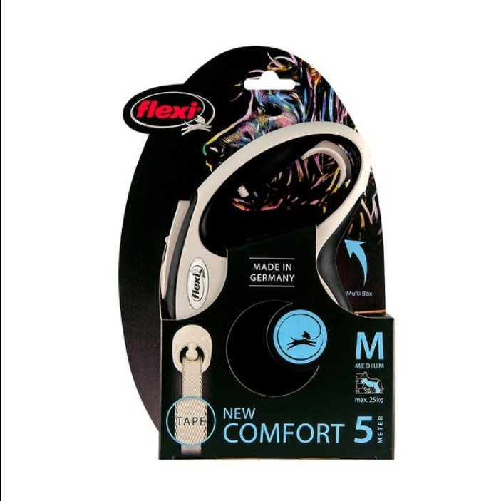 Black Flexi New Comfort Retractable Dog Lead - The Urban Pet Store - Dog SuppliesFlexi4000498043646