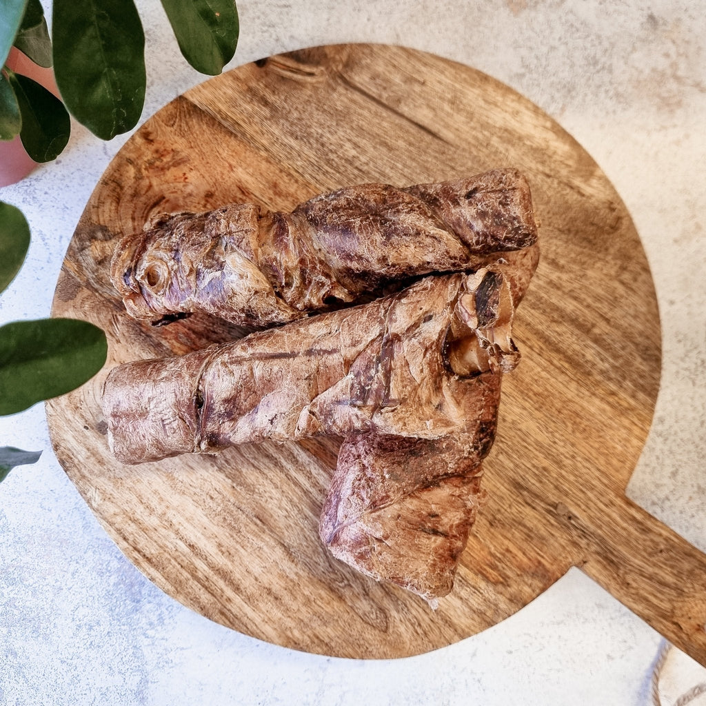 Buffalo Trachea Wrapped with Buffalo Lung - The Urban Pet Store - Dog TreatsSniffers Pet Care12345678106