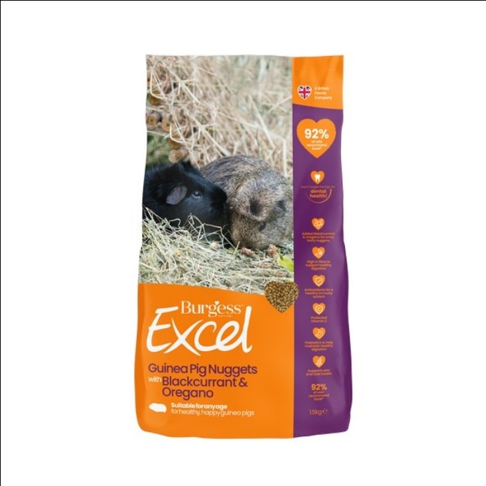 Burgess Excel Guinea Pig Nuggets with Blackcurrant & Oregano - The Urban Pet Store - Small Animal Food