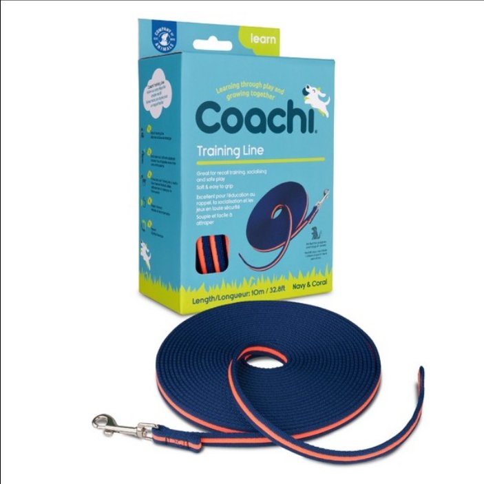 CoA Coachi Training Line Navy & Coral 10m - The Urban Pet Store - Dog Supplies