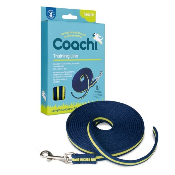 CoA Coachi Training Line Navy & Lime 5m - The Urban Pet Store - Dog SuppliesCoachi886284412315