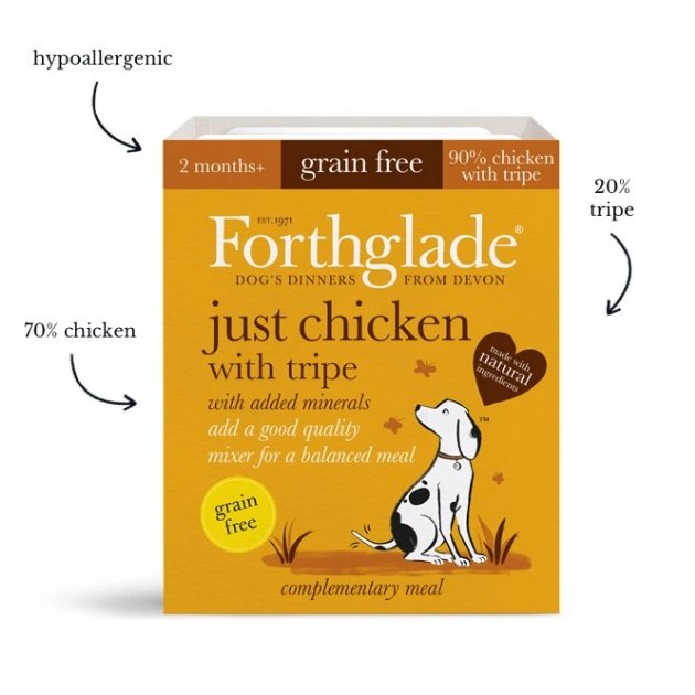 Forthglade Just Chicken with Tripe 395g - The Urban Pet Store - Dog FoodForthglade5023833039066