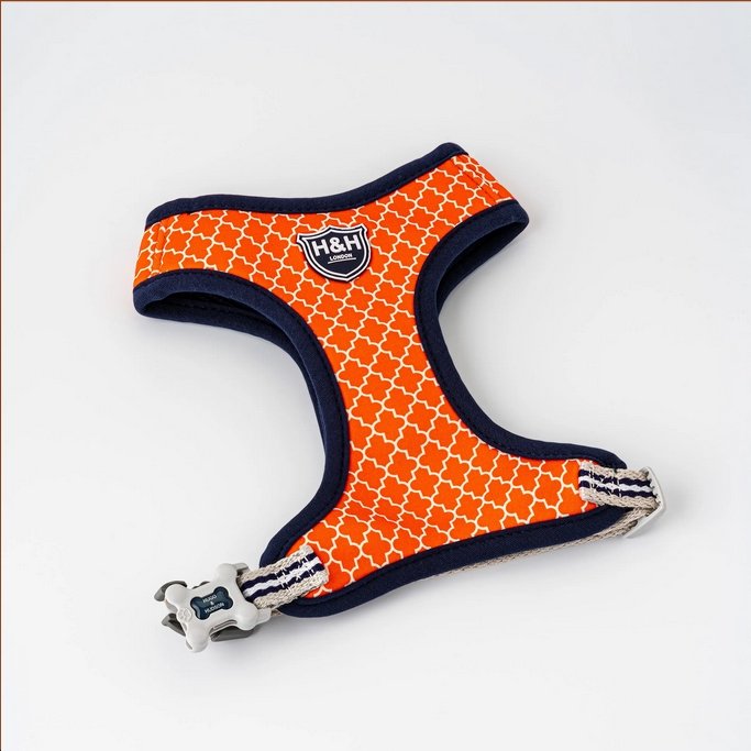 Hugo & Hudson Orange Geometric Dog Harness - The Urban Pet Store - Dog Apparel
