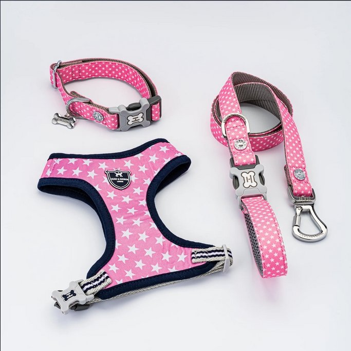 Hugo & Hudson Pink Star Dog Harness - The Urban Pet Store - Dog ApparelHugo & Hudson5056247121478