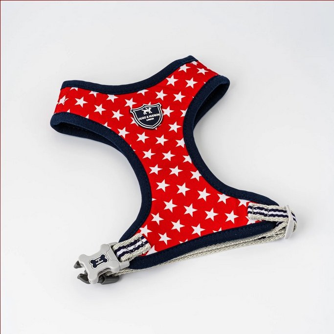 Hugo & Hudson Red Star Dog Harness - The Urban Pet Store - Dog Apparel