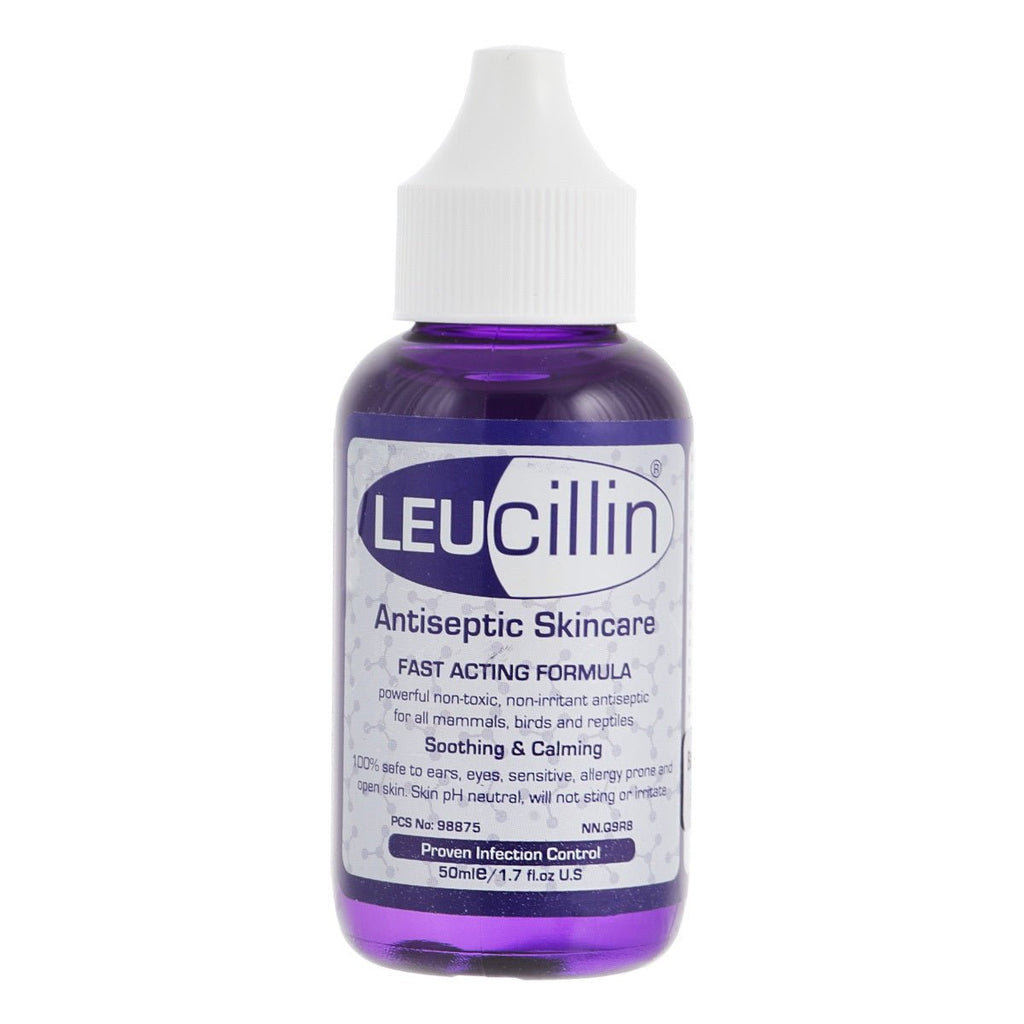 Leucillin Non Toxic Antiseptic Animal Skin Dropper 50ml - The Urban Pet Store - Pet Medicine