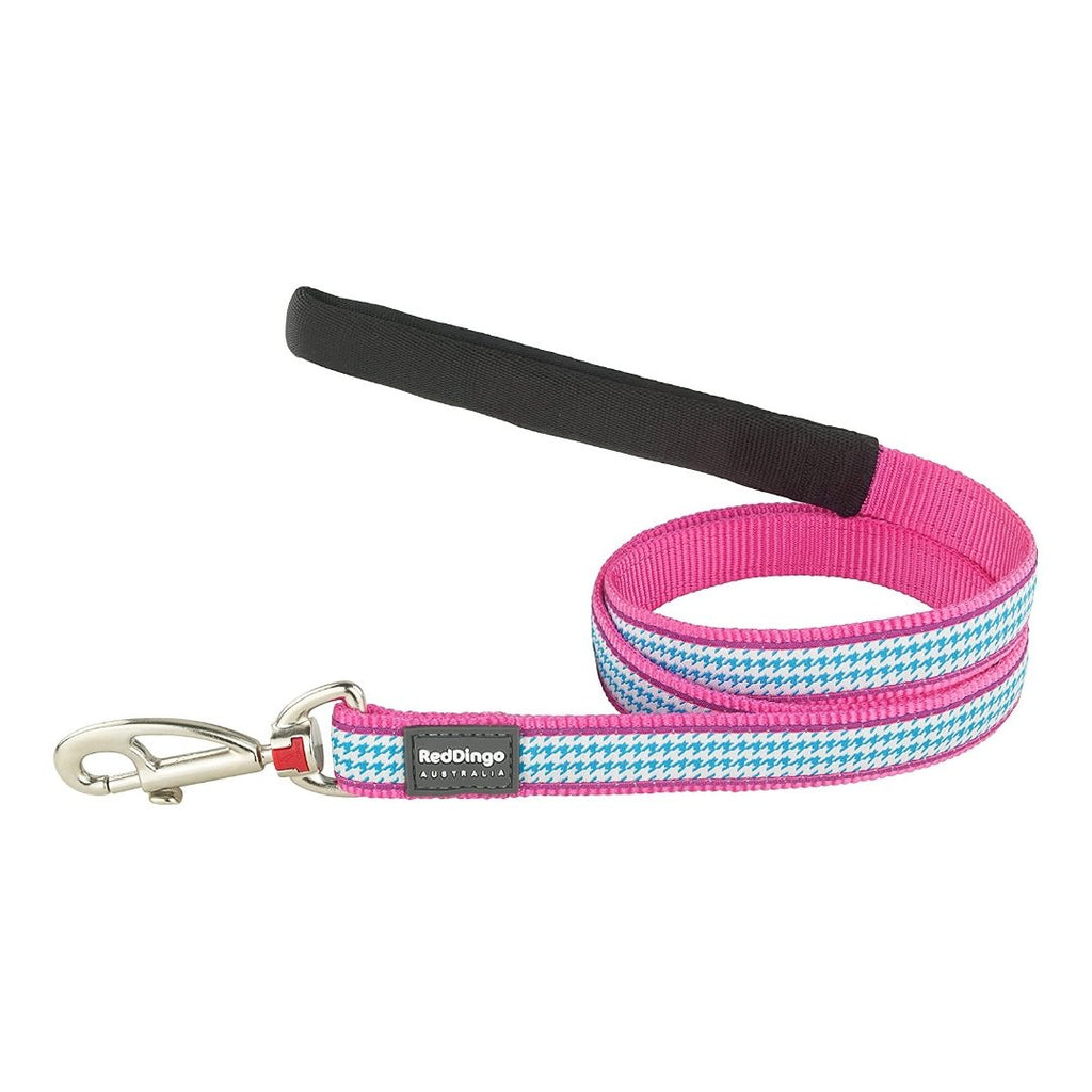 Red Dingo Pink Dogtooth Dog Lead - The Urban Pet Store - Dog Apparel