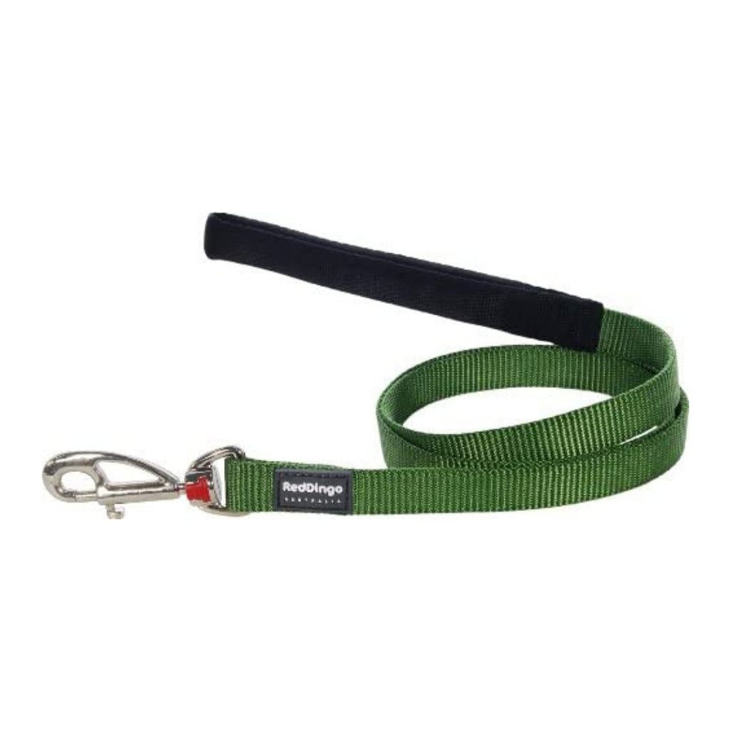 Red Dingo Plain Green Dog Lead - The Urban Pet Store - Dog Apparel