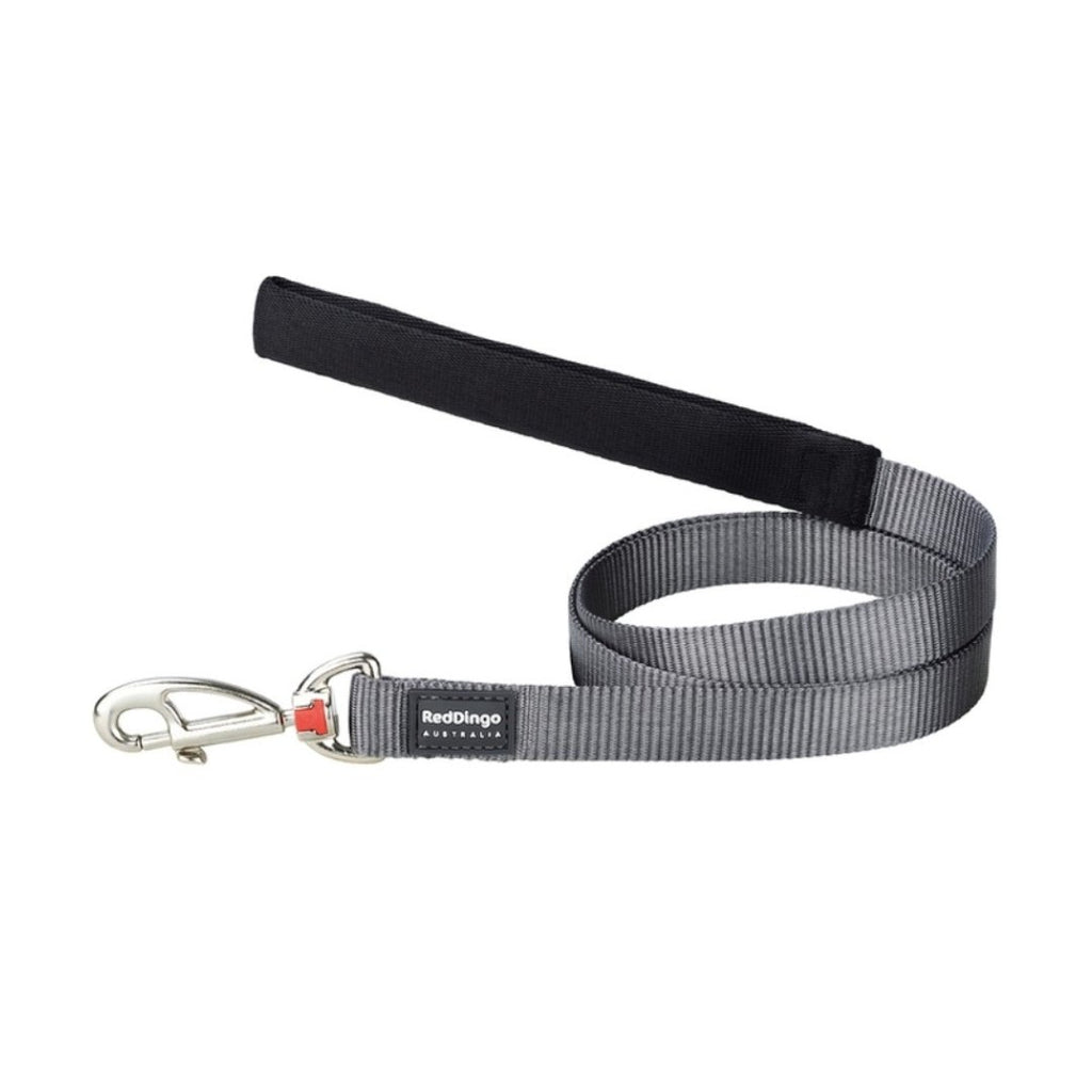 Red Dingo Plain Grey Dog Lead - The Urban Pet Store - Dog Supplies