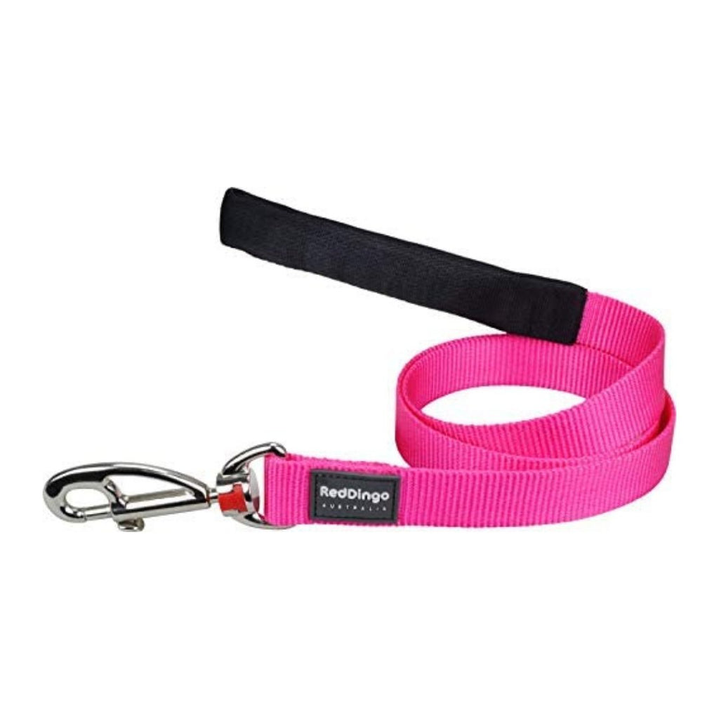 Red Dingo Plain Hot Pink Dog Lead - The Urban Pet Store - Dog Apparel
