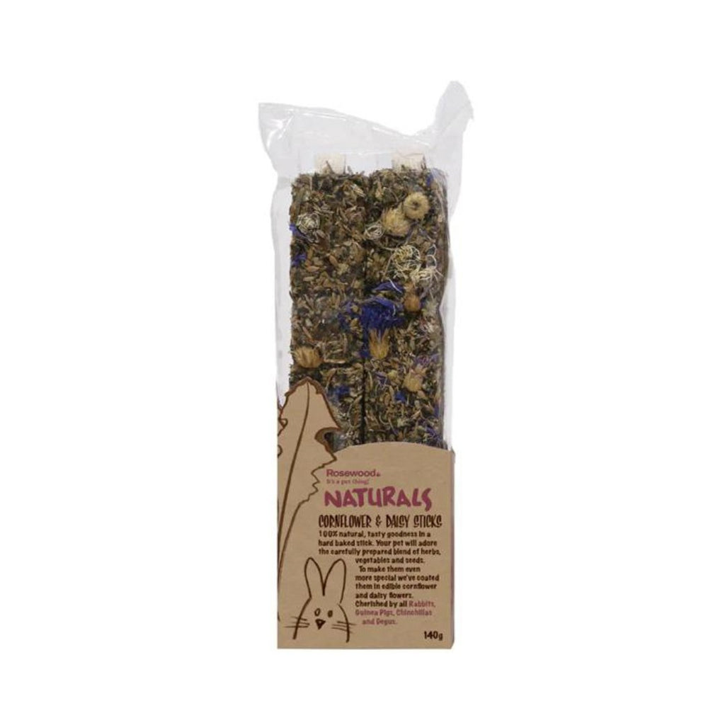 Rosewood Cornflower and Daisy Sticks 140g - The Urban Pet Store -