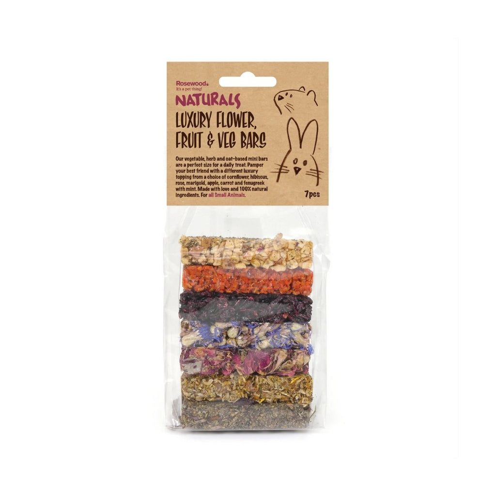 Rosewood Luxury Flower, Fruit & Veg Bars (7pc) 80g - The Urban Pet Store - Small Animal TreatsRosewood5025659195537