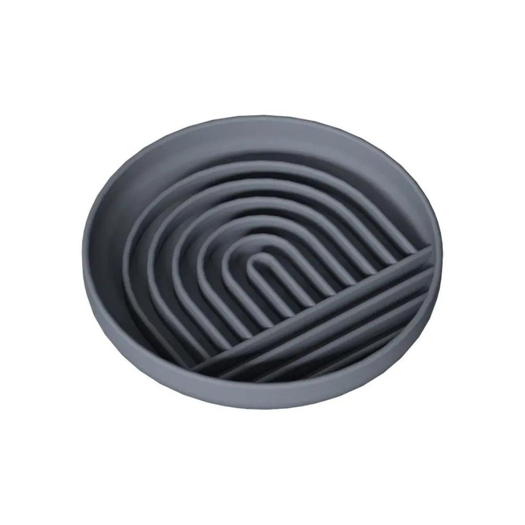 Silicone Rainbow Design Slow Feeder Bowl - Grey - The Urban Pet Store -