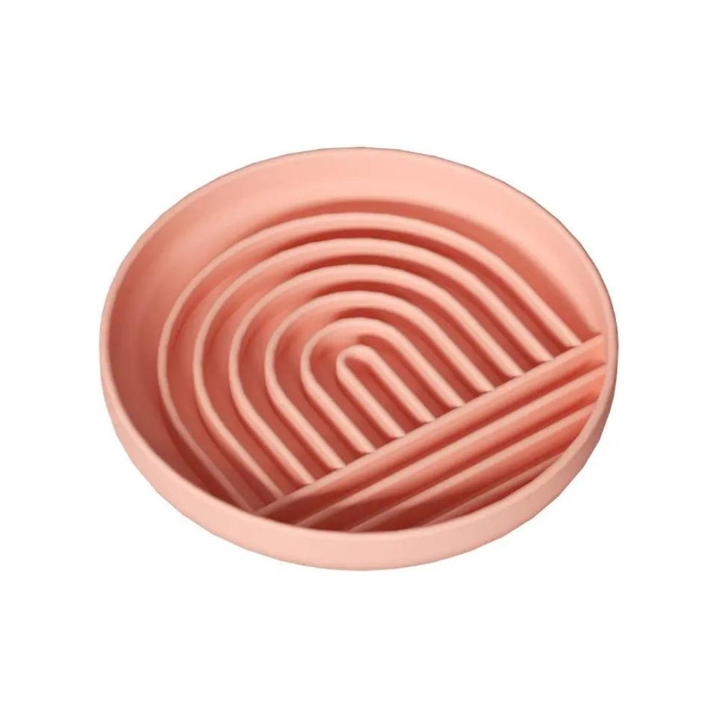 Silicone Rainbow Design Slow Feeder Bowl - Pink - The Urban Pet Store -