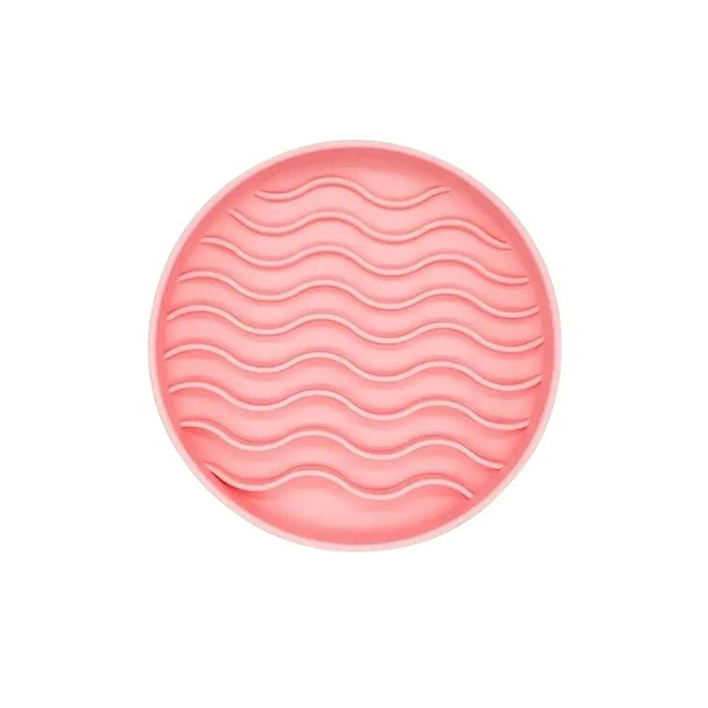 Silicone Wave Design Slow Feeder Bowl - Pink - The Urban Pet Store -