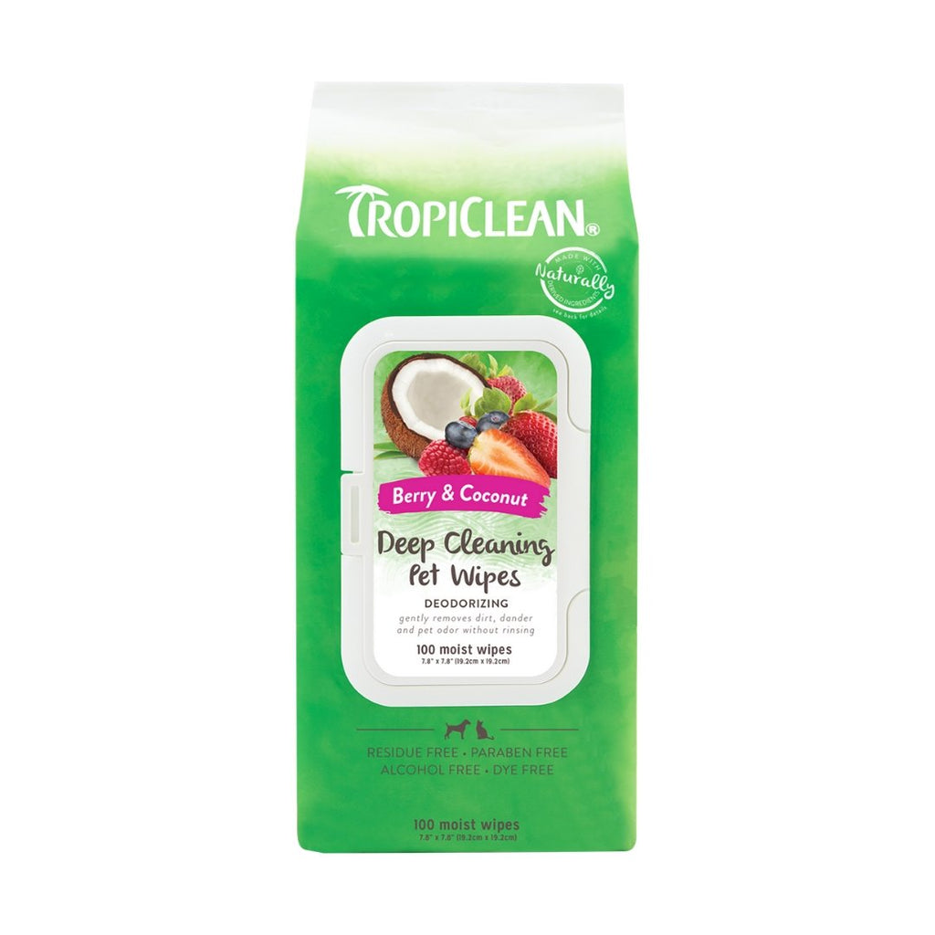 Tropiclean Deep Cleaning Wipes 100s - The Urban Pet Store - Dog Supplies