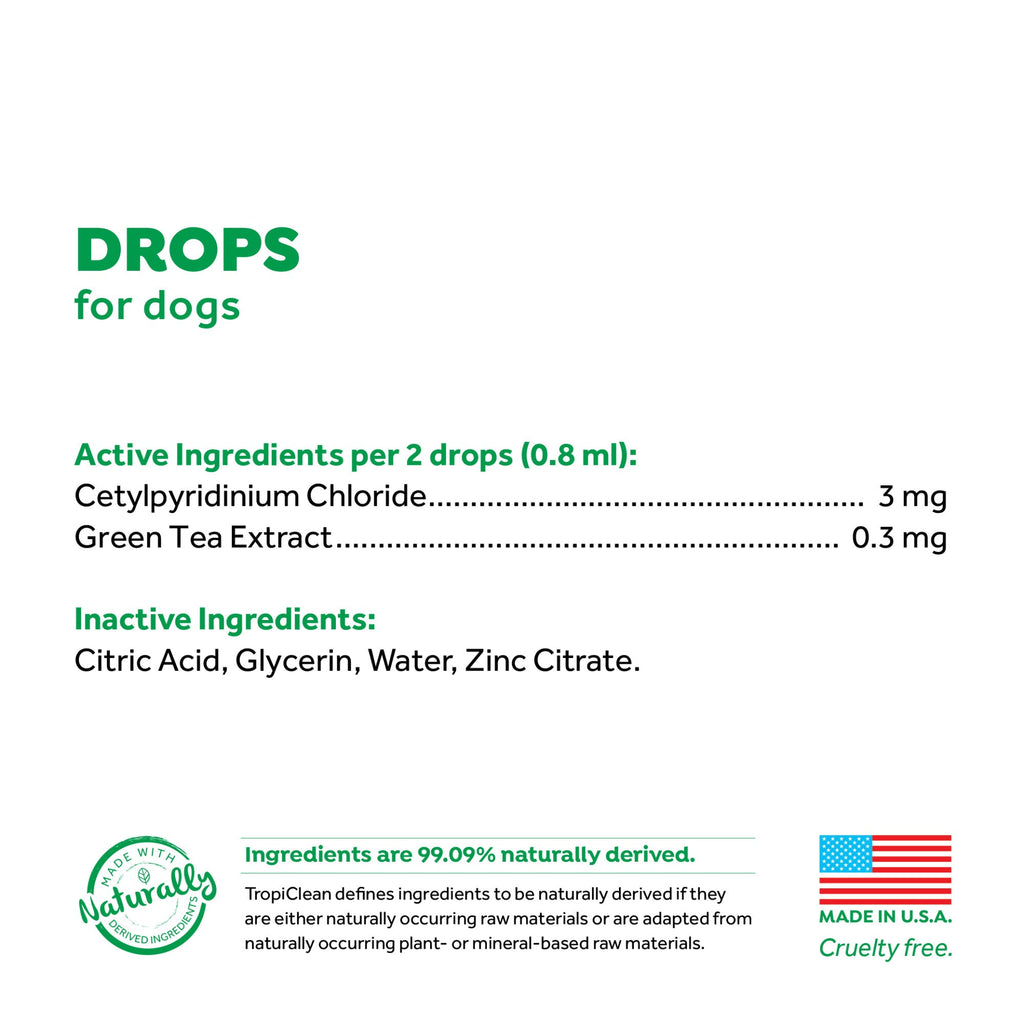 Tropiclean Fresh Breath Drops - The Urban Pet Store - Tropiclean645095001978