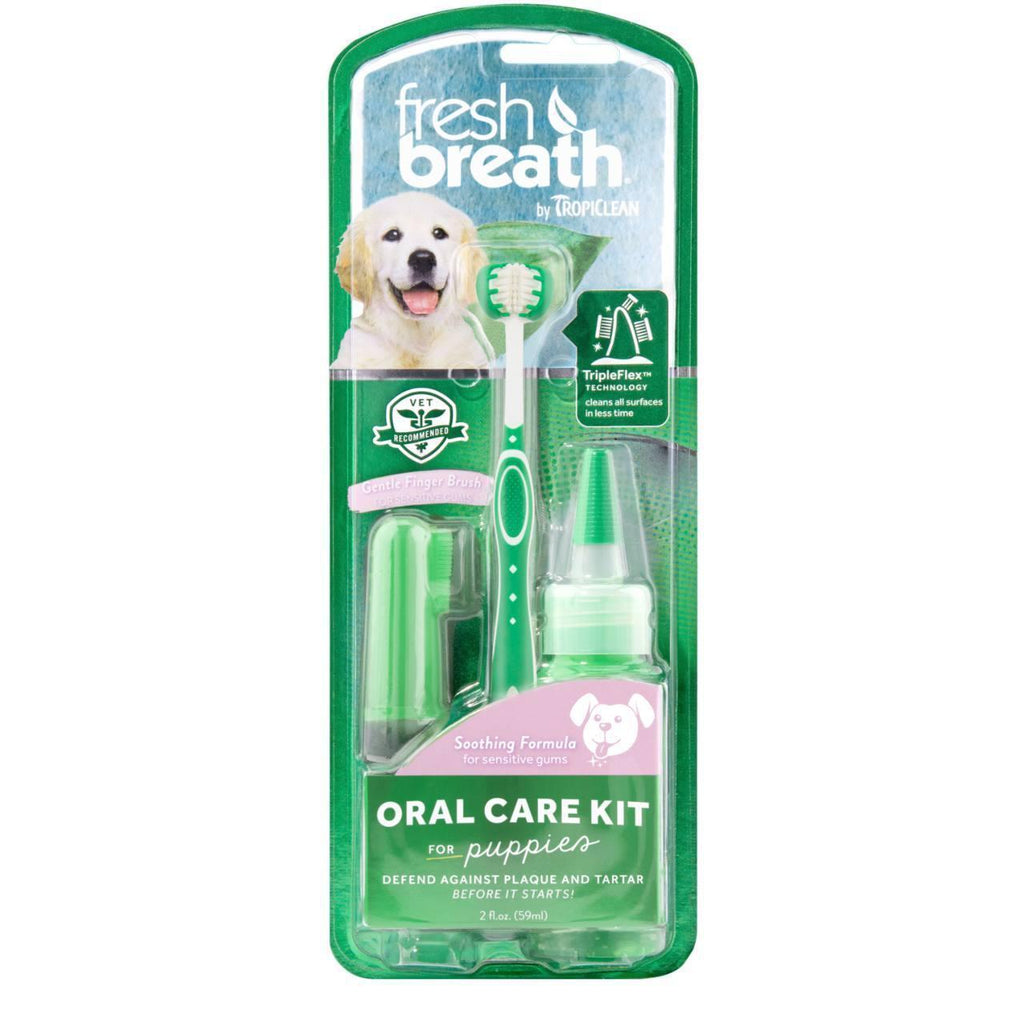 TropiClean Fresh Breath Puppy Oral Care Kit 59ml - The Urban Pet Store -
