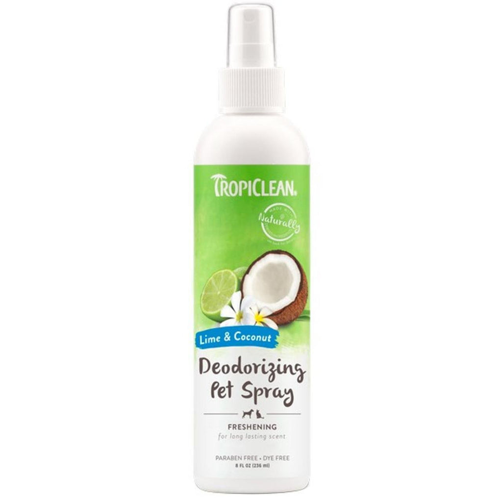 TropiClean Lime and Coconut Deodorising Spray 236ml - The Urban Pet Store - Pet Grooming Supplies