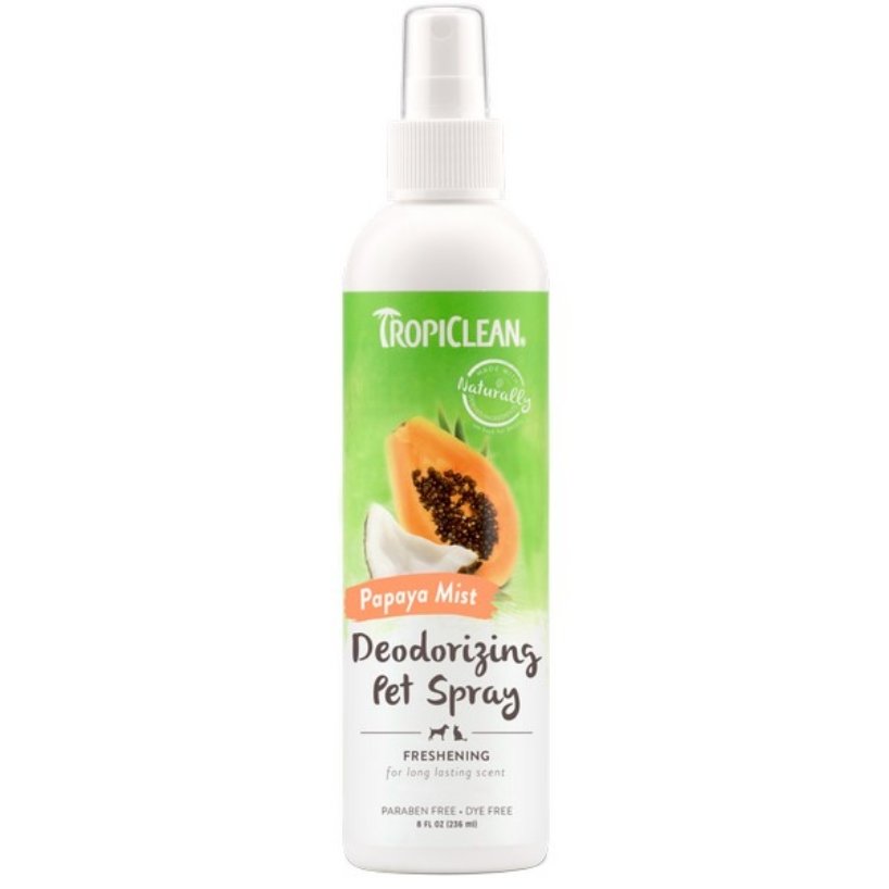 TropiClean Papaya Mist Deodorant Spray 236ml - The Urban Pet Store -